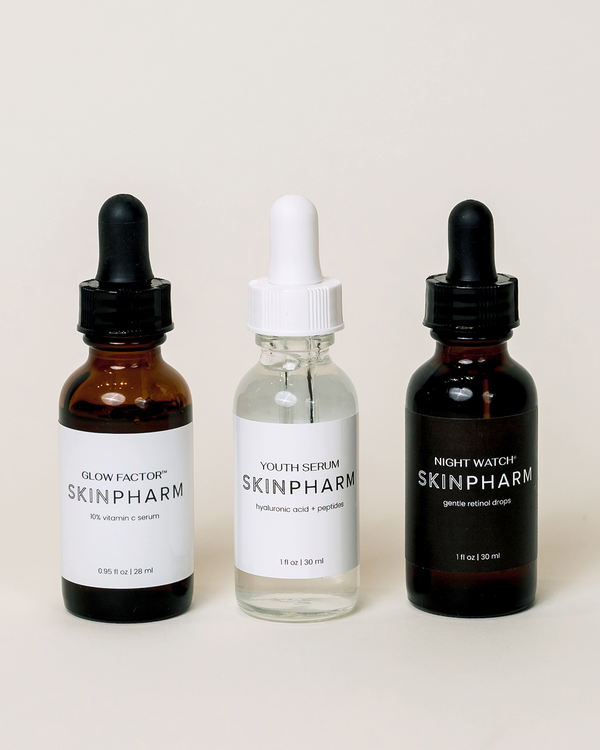 Serum Trio | Vitamin C, Hyaluronic Acid & Retinol | Skin Pharm
